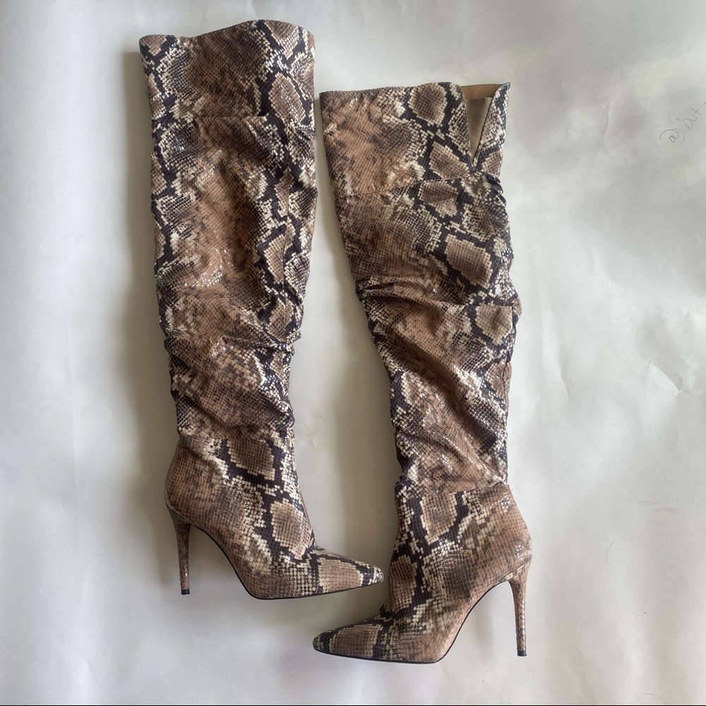 Jessica Simpson OTK Snake Boot